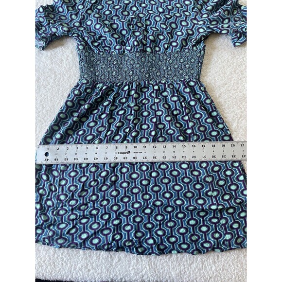 Urban Outfitters Blue Teal Retro Style Mini Dress Short Sleeve Size Small NWOT - Picture 9 of 10